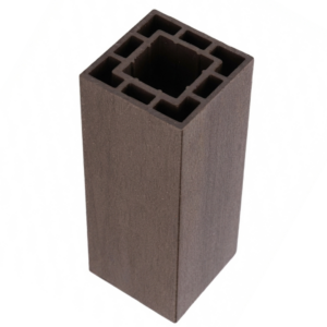Tope tubo madera compuesta para Exterior 120X120 mm - color Coffee