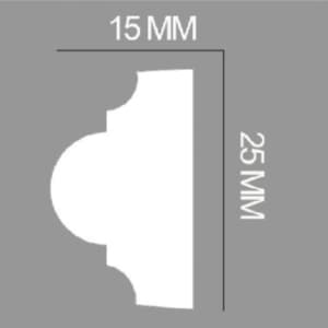 BOISERIE – Linea Decorativa de PU Tipo Cornisa de centro 25X15X2,400 MM