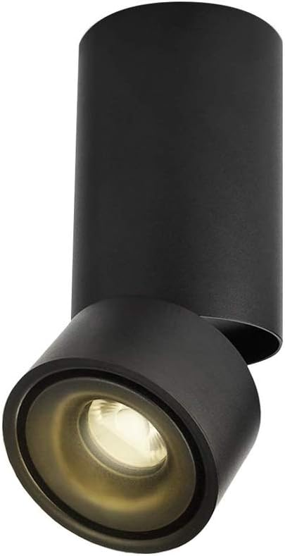 Foco LED Giratorio 360° De Superficie | Evo Minimalista Negro 12W