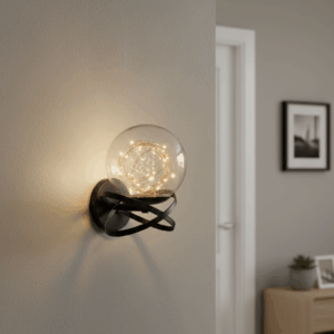 LAMPARA DE PARED LED GLOBO DE CRYSTAL CUERDAS