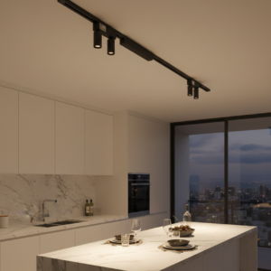 RIEL MAGNETICO DE SUPERFICIE 48V EVO - NEGRO