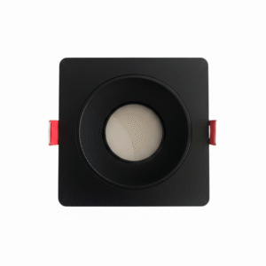 ARO EMPOTRAR FOCO LUZ LED 90X90MM EVO - NEGRO