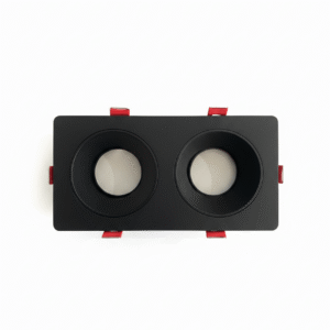 ARO EMPOTRAR FOCO LUZ LED 90X90MM EVO - NEGRO