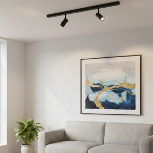 RIEL MAGNETICO SUPERFICIE PARA FOCO LED EVO - NEGRO