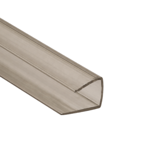 MOLDURA U LAMINA POLICARBONATO HUECA 6MM - BRONCE