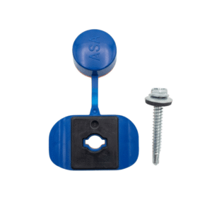 TAPA CON TORNILLO ALUZINC ASA-PVC-COLOR AZUL