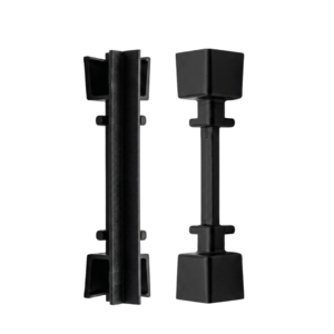 ESQUINERO INTERNO ZOCALO DOBLE LED 76MMX3000MM - NEGRO MATE