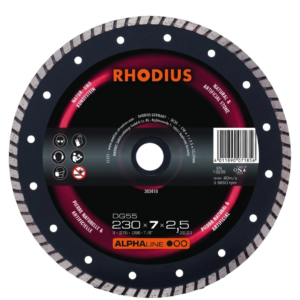 DISCO CORTE DIAMANTE TURBO -  RHODIUS DG55 CONCRETO, GRANITO