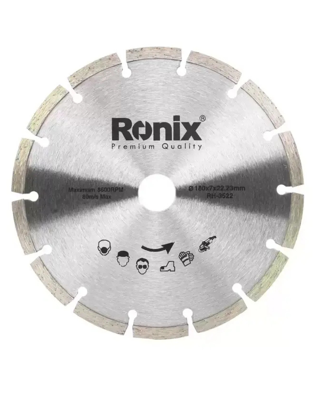DISCO CORTE DIAMANTE SEGMENTADO 7 - 180MM RONIX RH-3522